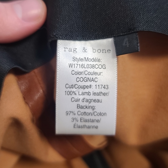 Rag & bone georgie leather pants - Picture 9 of 11